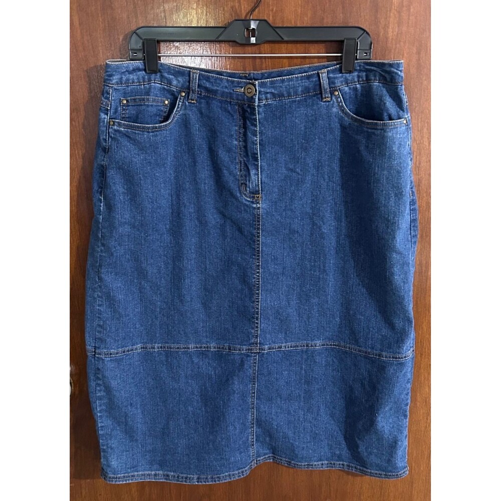 Ruby Rd Women's sz 12 Denim Skirt